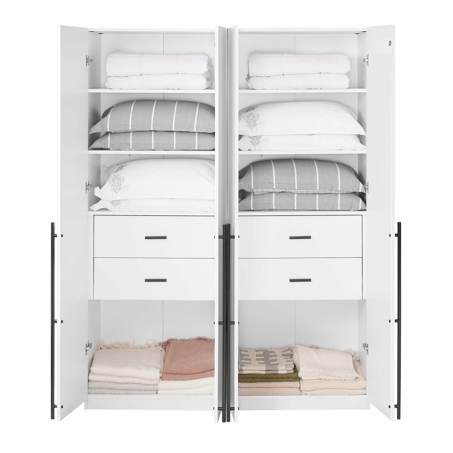 Manhattan Comfort Lee Wardrobe Closet 1.0 - Set of 2