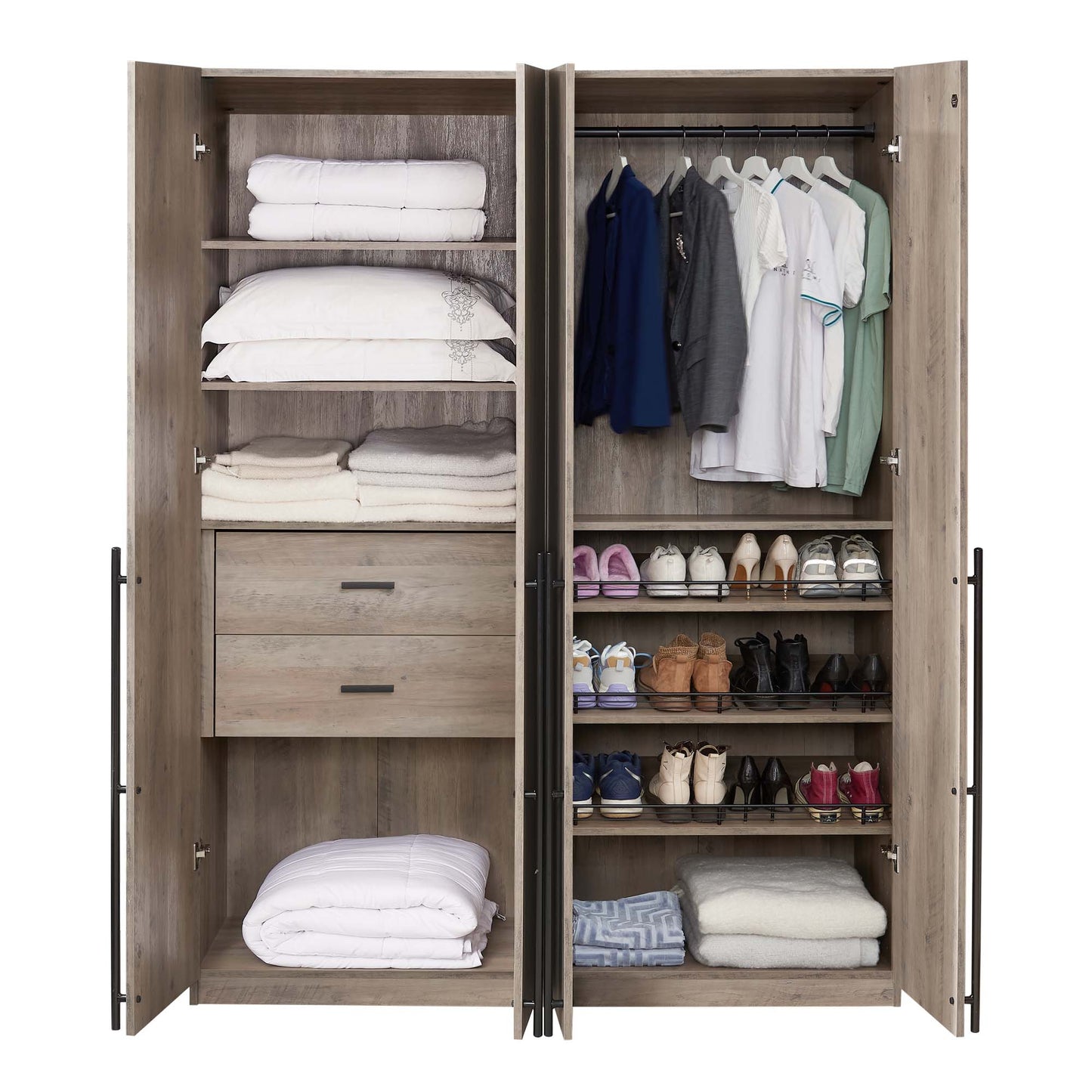 Manhattan Comfort 2-Piece Lee Wardrobe Closet 1.0 and 3.0