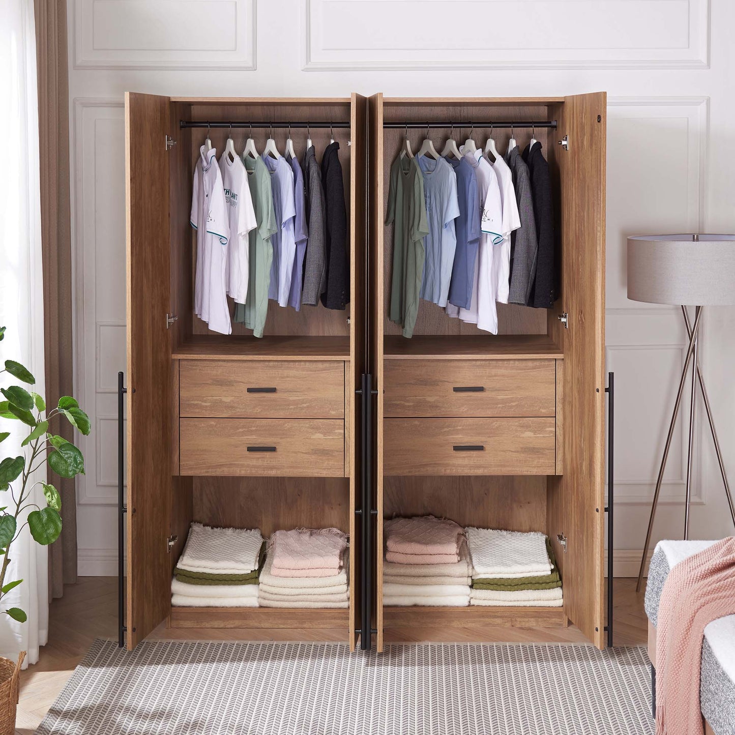 Manhattan Comfort Lee Wardrobe Closet 2.0 - Set of 2
