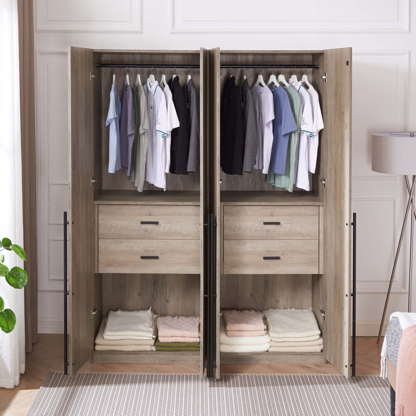 Manhattan Comfort Lee Wardrobe Closet 2.0 - Set of 2