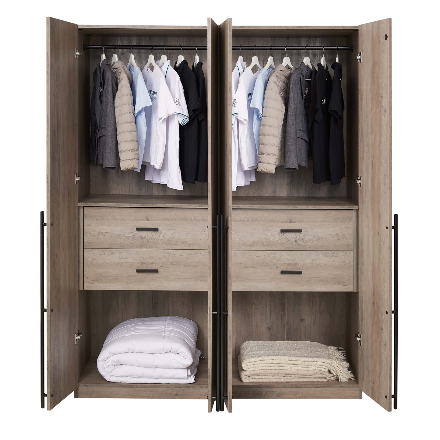 Manhattan Comfort Lee Wardrobe Closet 2.0 - Set of 2