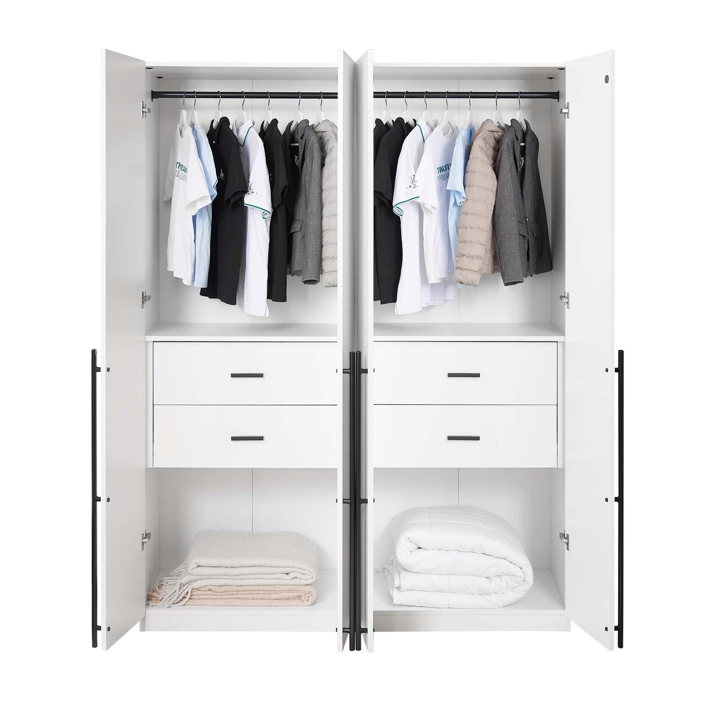 Manhattan Comfort Lee Wardrobe Closet 2.0 - Set of 2