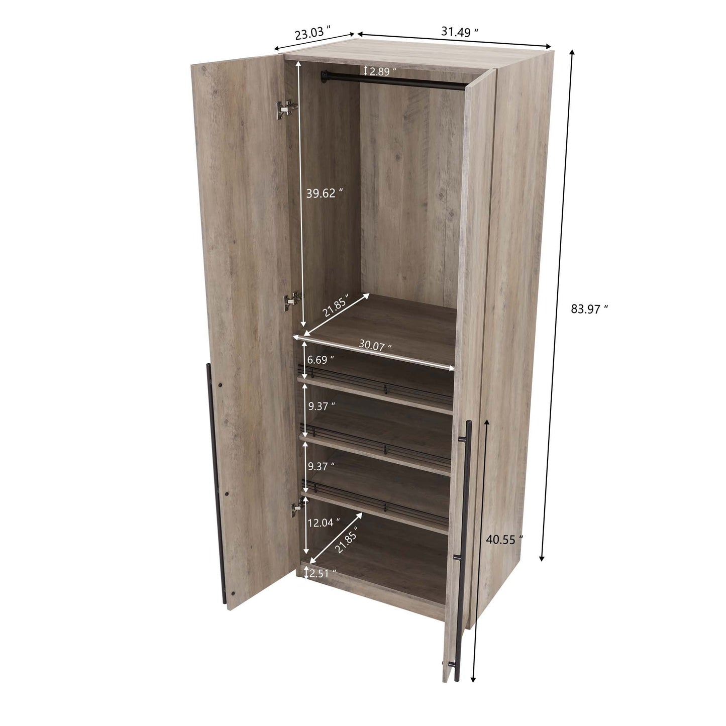 Manhattan Comfort 2-Piece Lee Wardrobe Closet 2.0 and 3.0