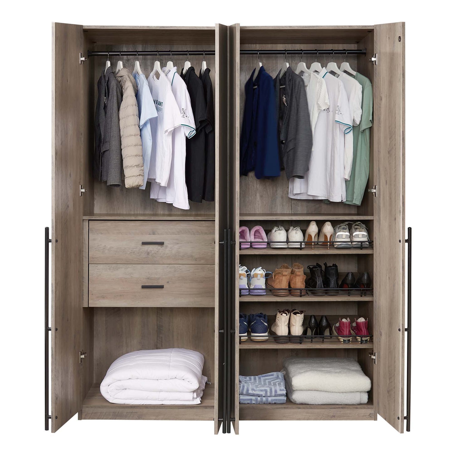 Manhattan Comfort 2-Piece Lee Wardrobe Closet 2.0 and 3.0