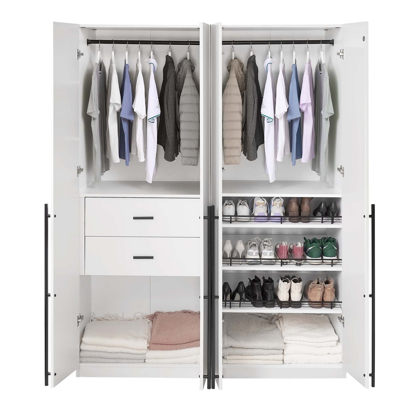 Manhattan Comfort 2-Piece Lee Wardrobe Closet 2.0 and 3.0