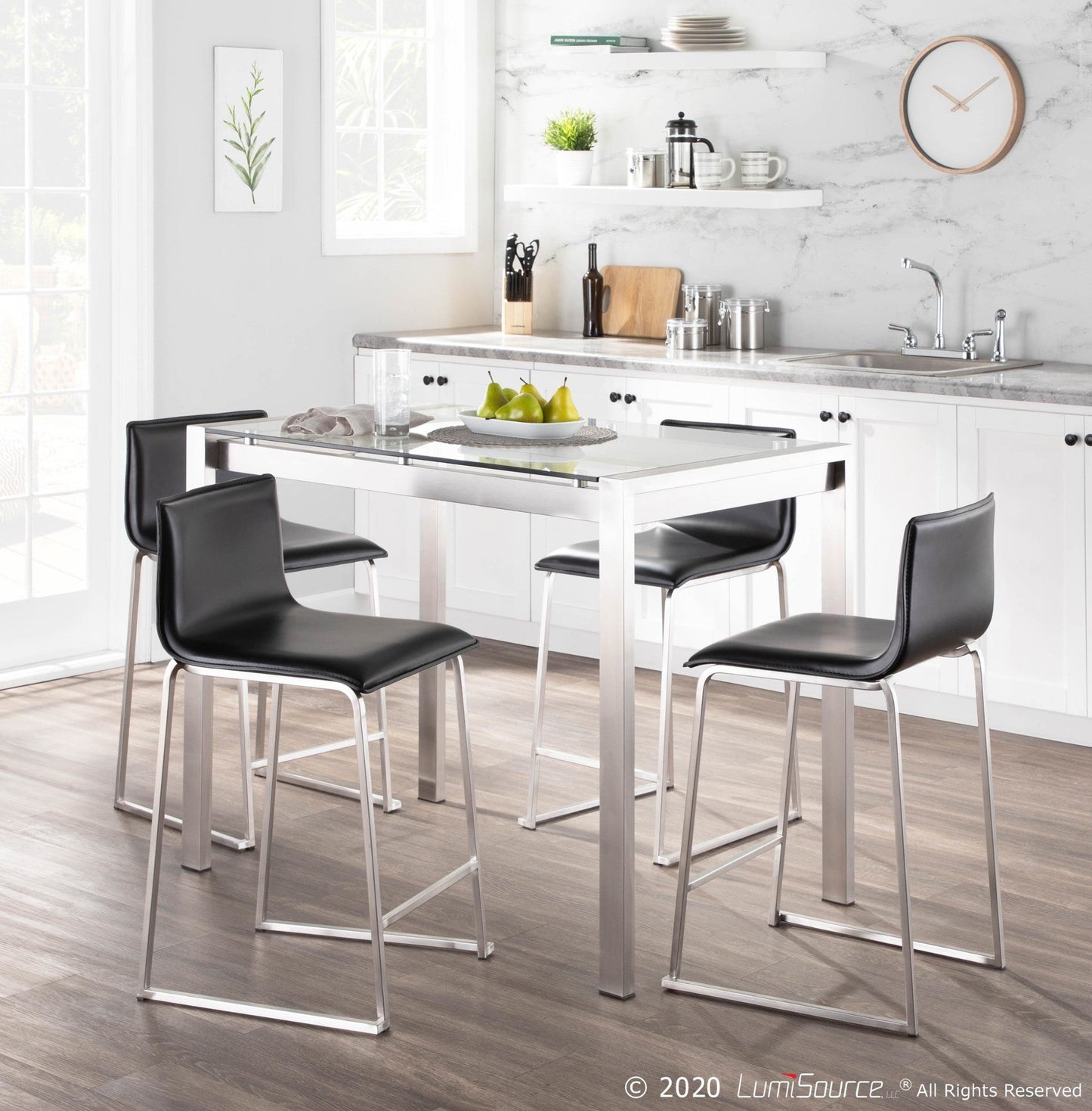 Majestic Office Furniture 26" Fixed-Height Counter Stool - Set of 2