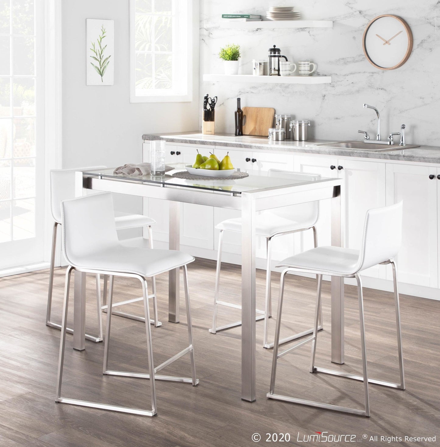 Majestic Office Furniture 26" Fixed-Height Counter Stool - Set of 2