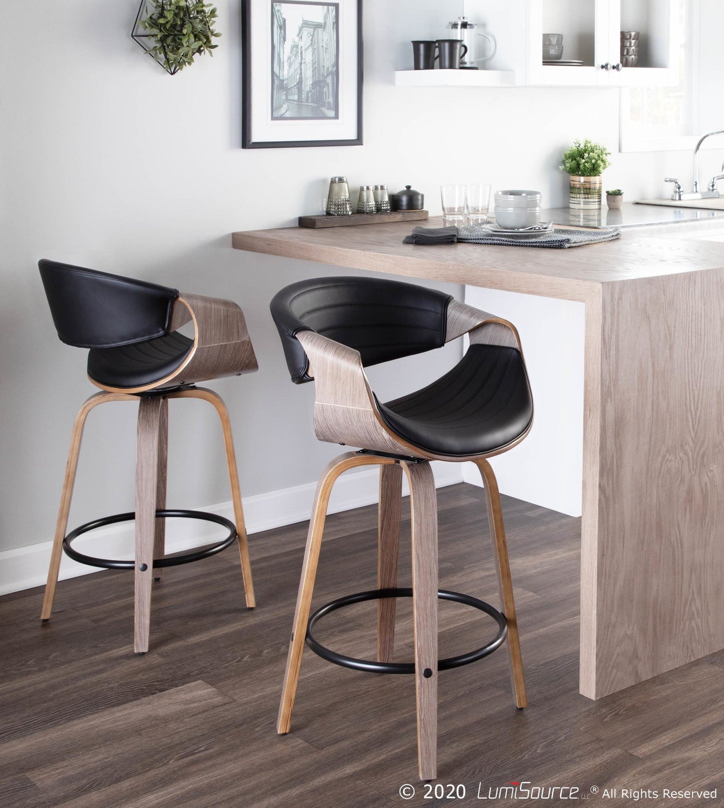 Majestic Office Furniture 26" Fixed-Height Counter Stool - Set of 2