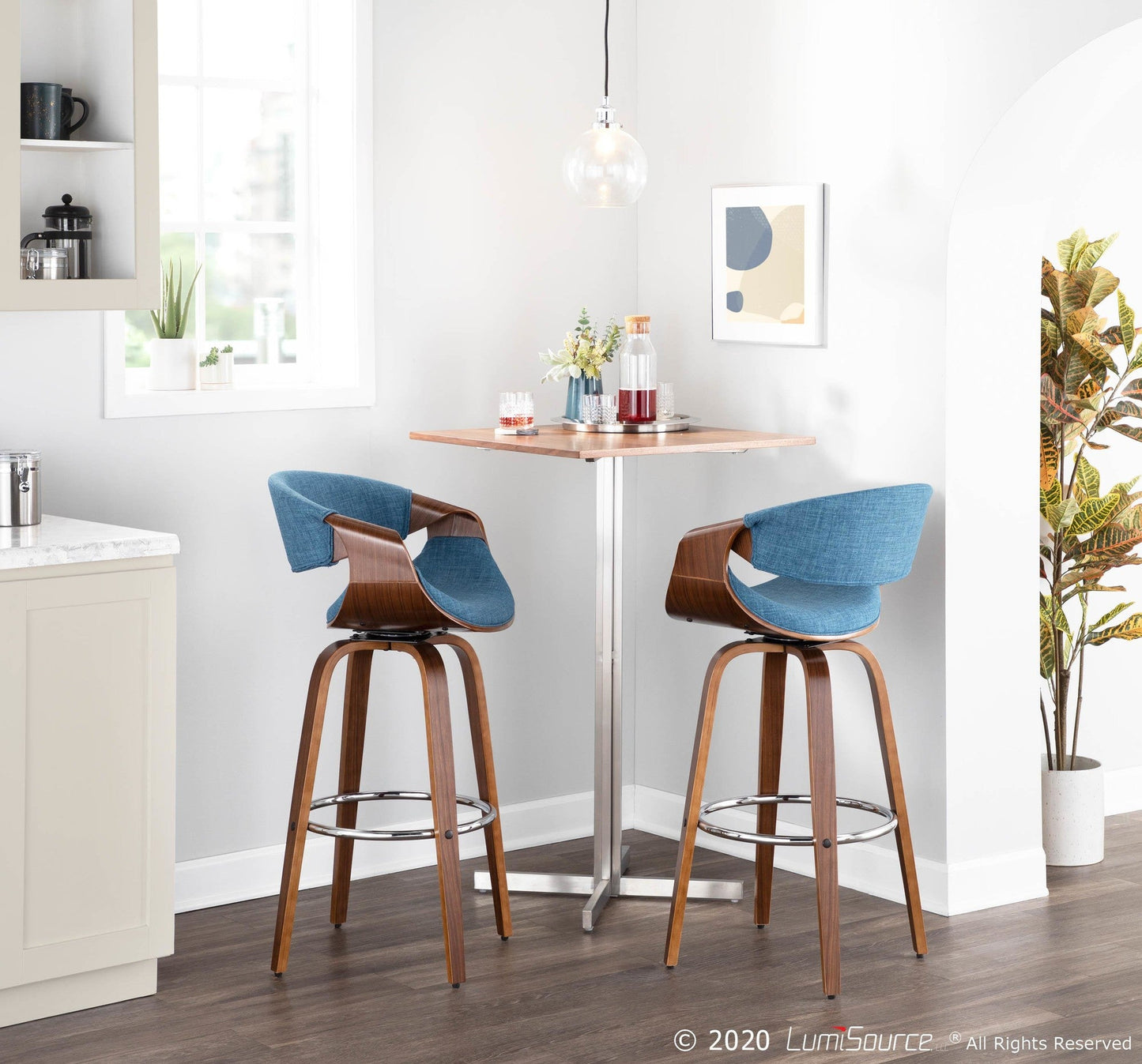 Majestic Office Furniture 30'' Fixed-Height Barstool - Set of 2