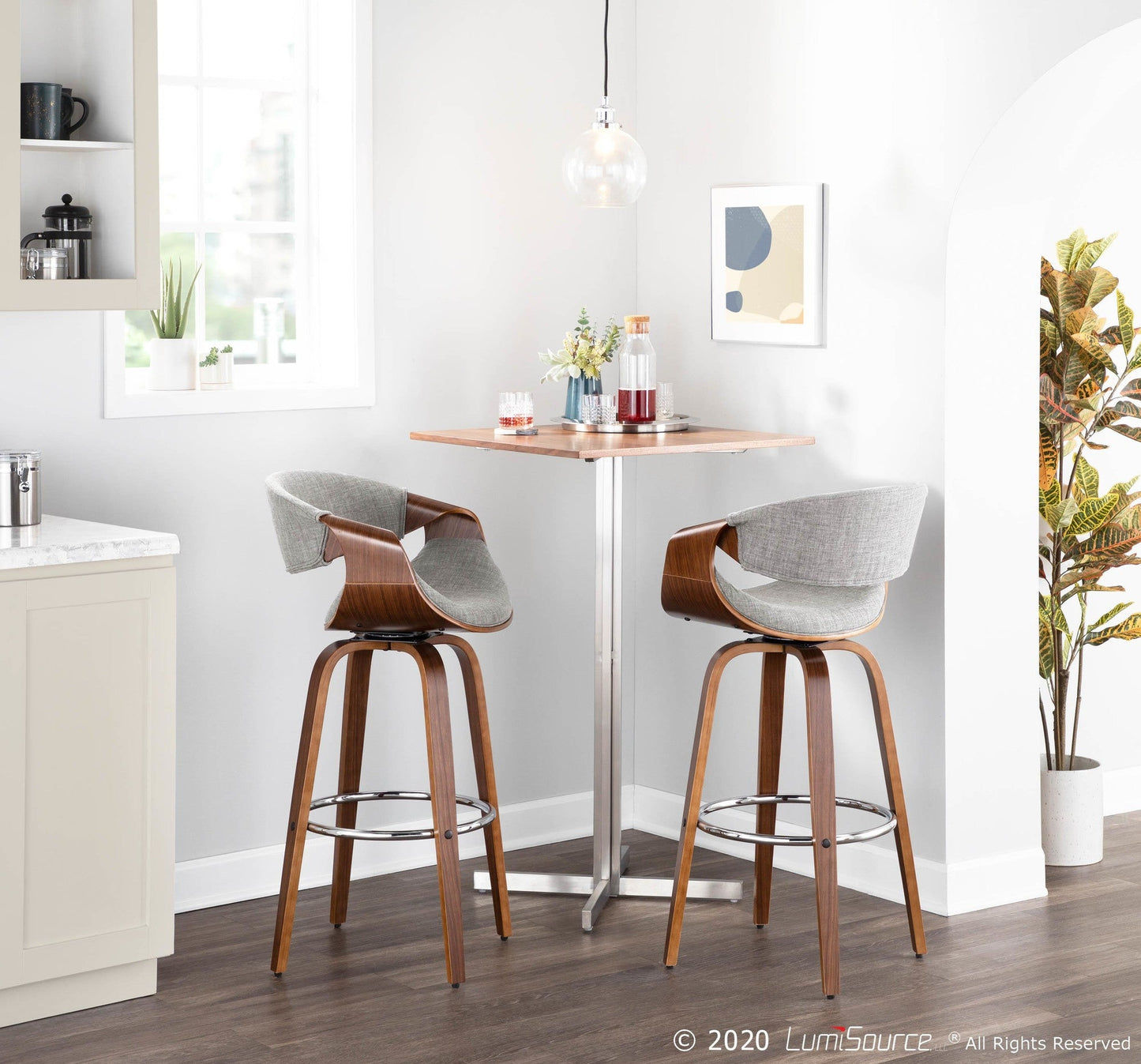 Majestic Office Furniture 30'' Fixed-Height Barstool - Set of 2