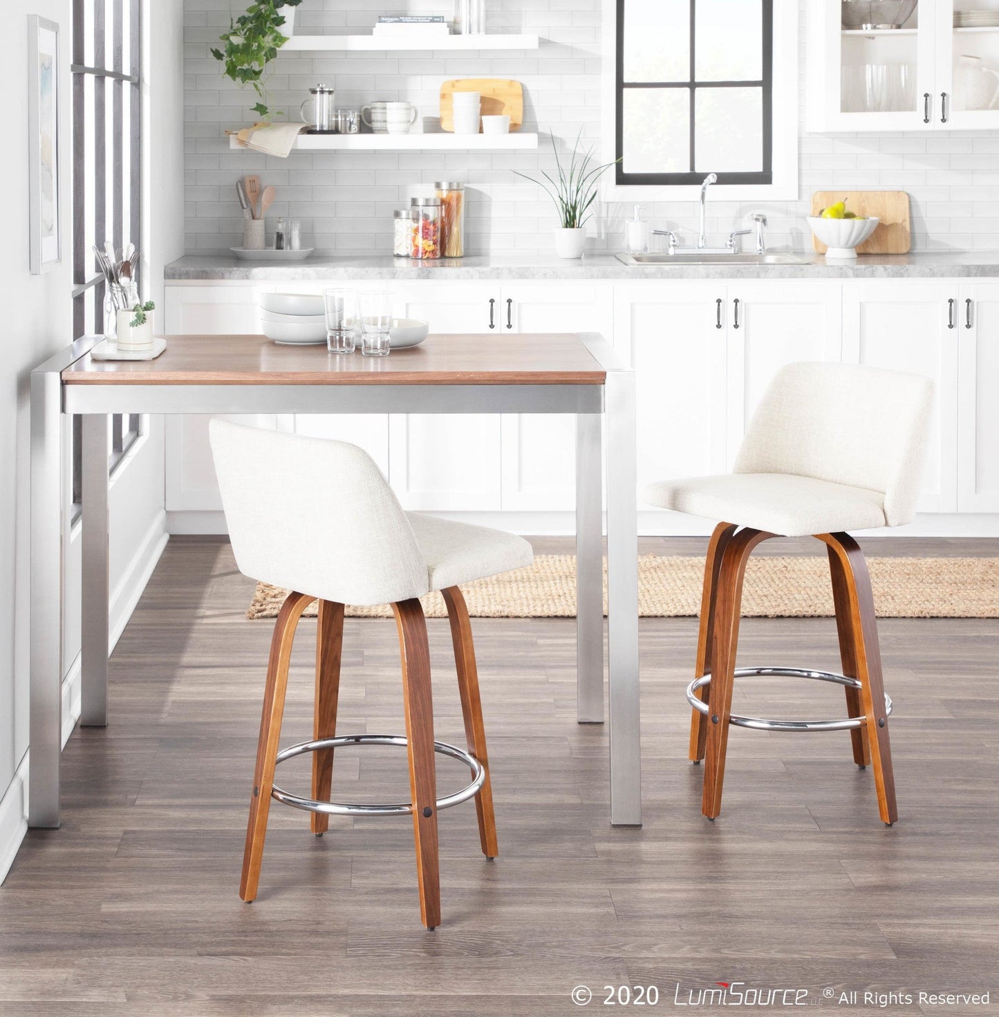 Majestic Office Furniture 26" Fixed-Height Counter Stool - Set of 2