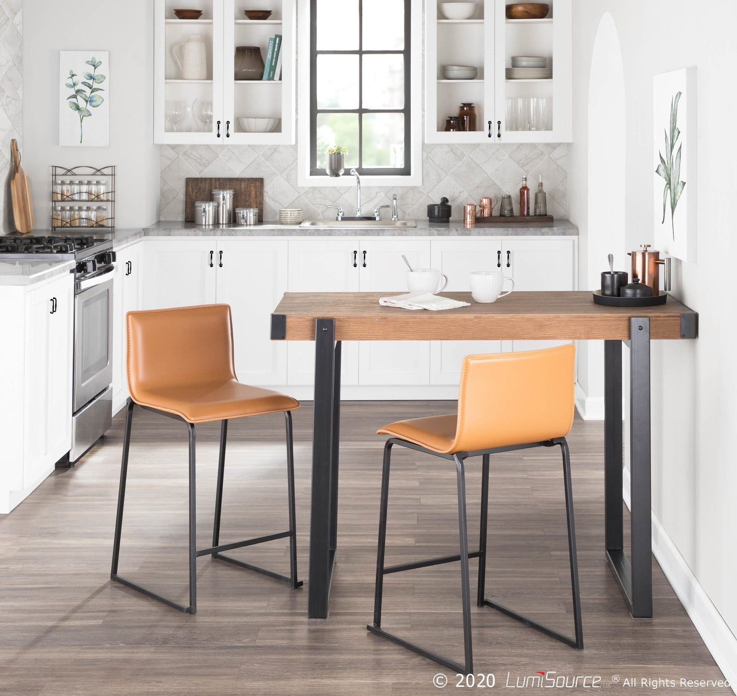 Majestic Office Furniture 26" Fixed-Height Counter Stool - Set of 2