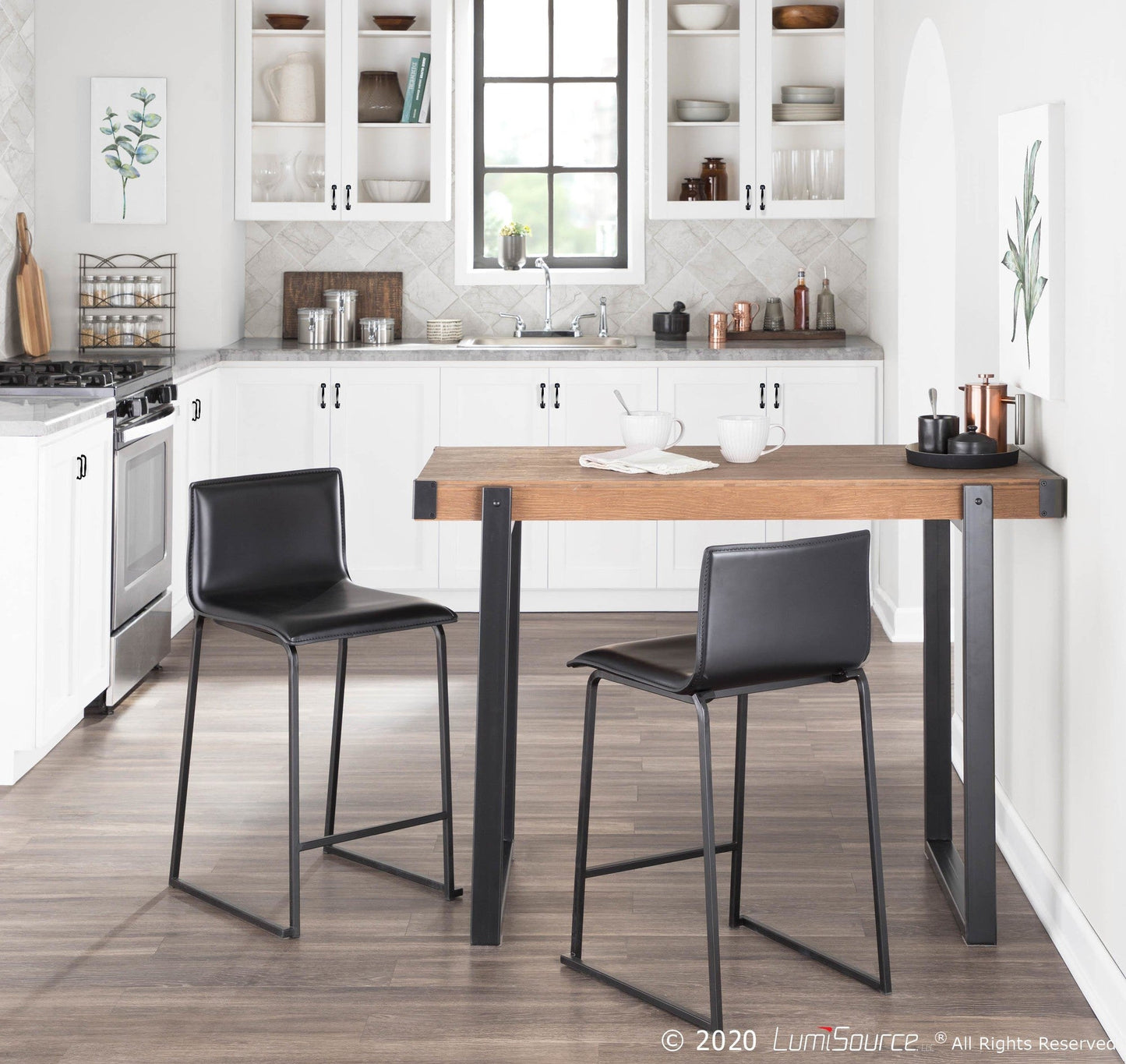 Majestic Office Furniture 26" Fixed-Height Counter Stool - Set of 2