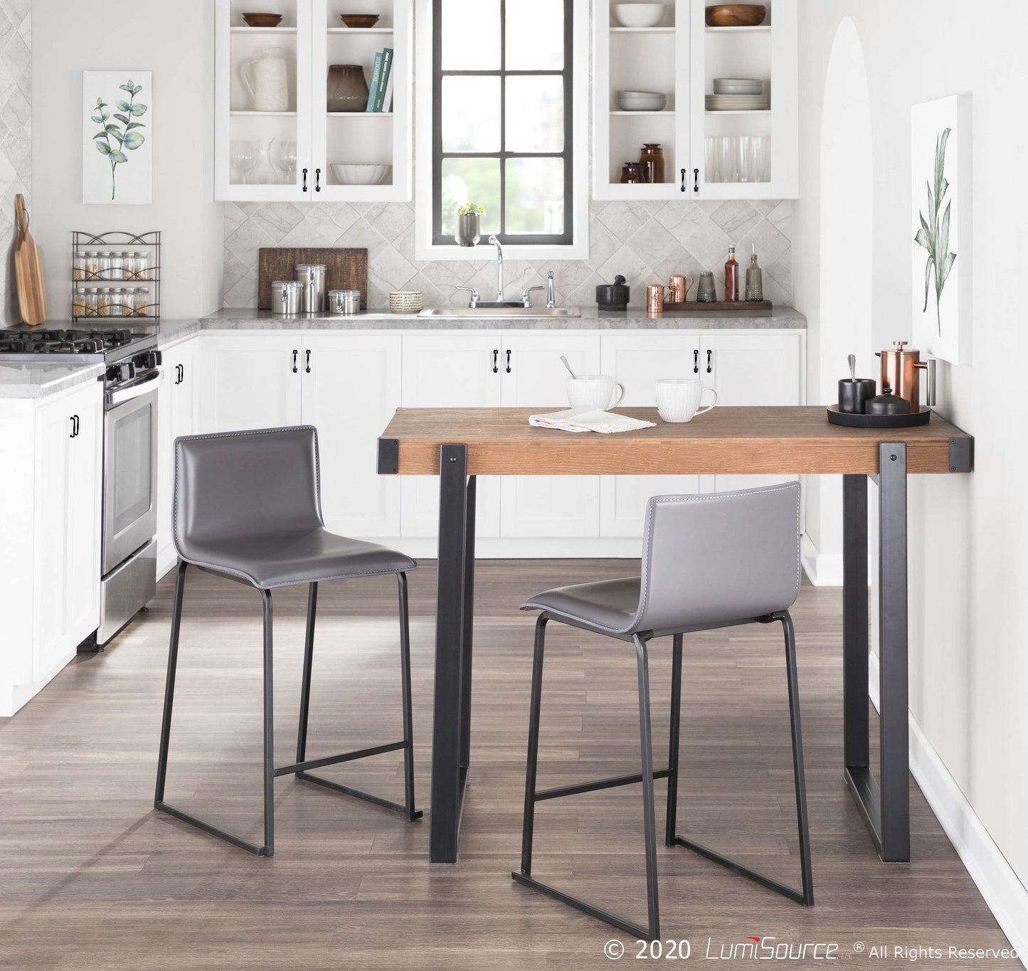 Majestic Office Furniture 26" Fixed-Height Counter Stool - Set of 2