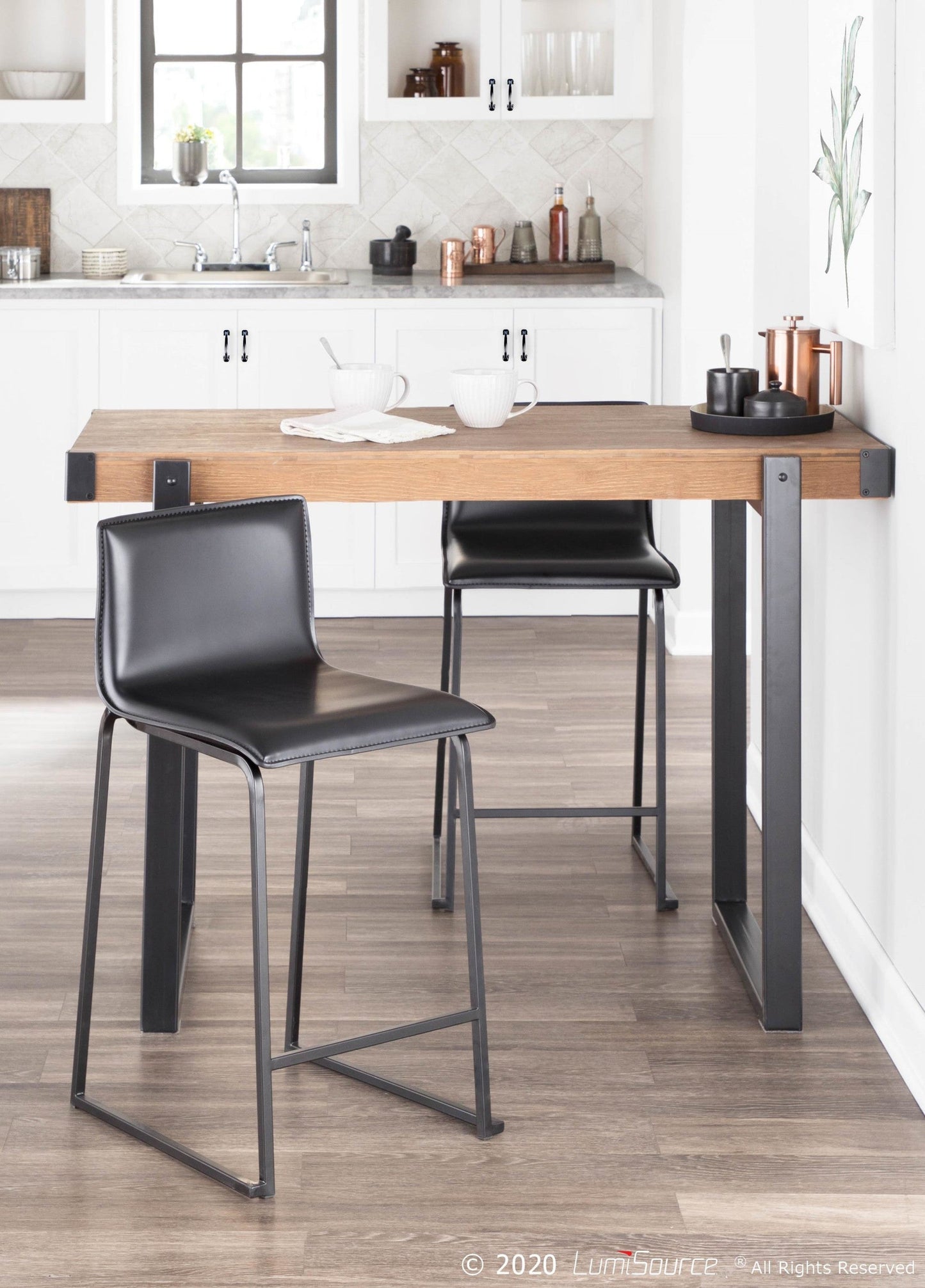 Majestic Office Furniture 26" Fixed-Height Counter Stool - Set of 2