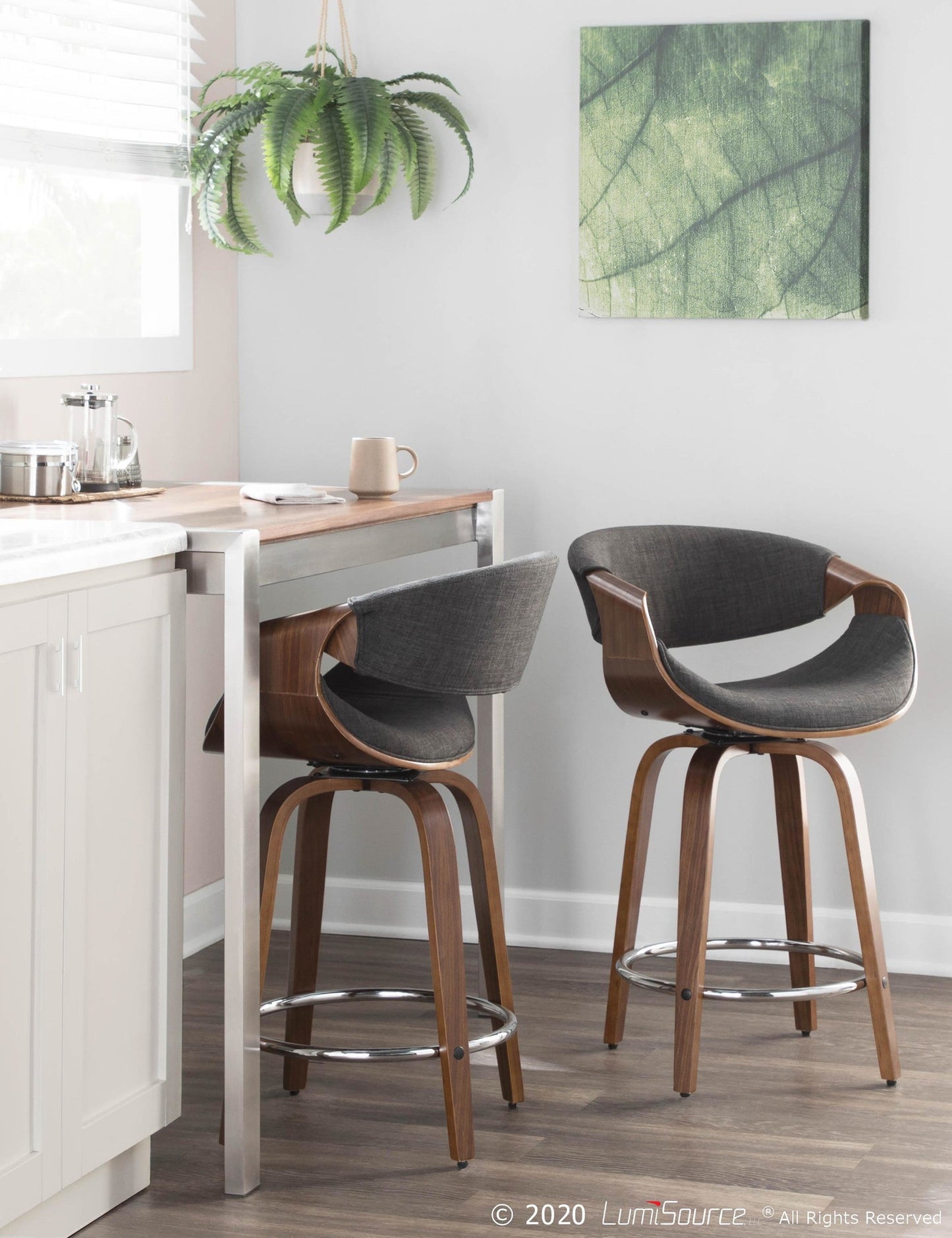 Majestic Office Furniture 24'' Fixed-Height Counter Stool - Set of 2