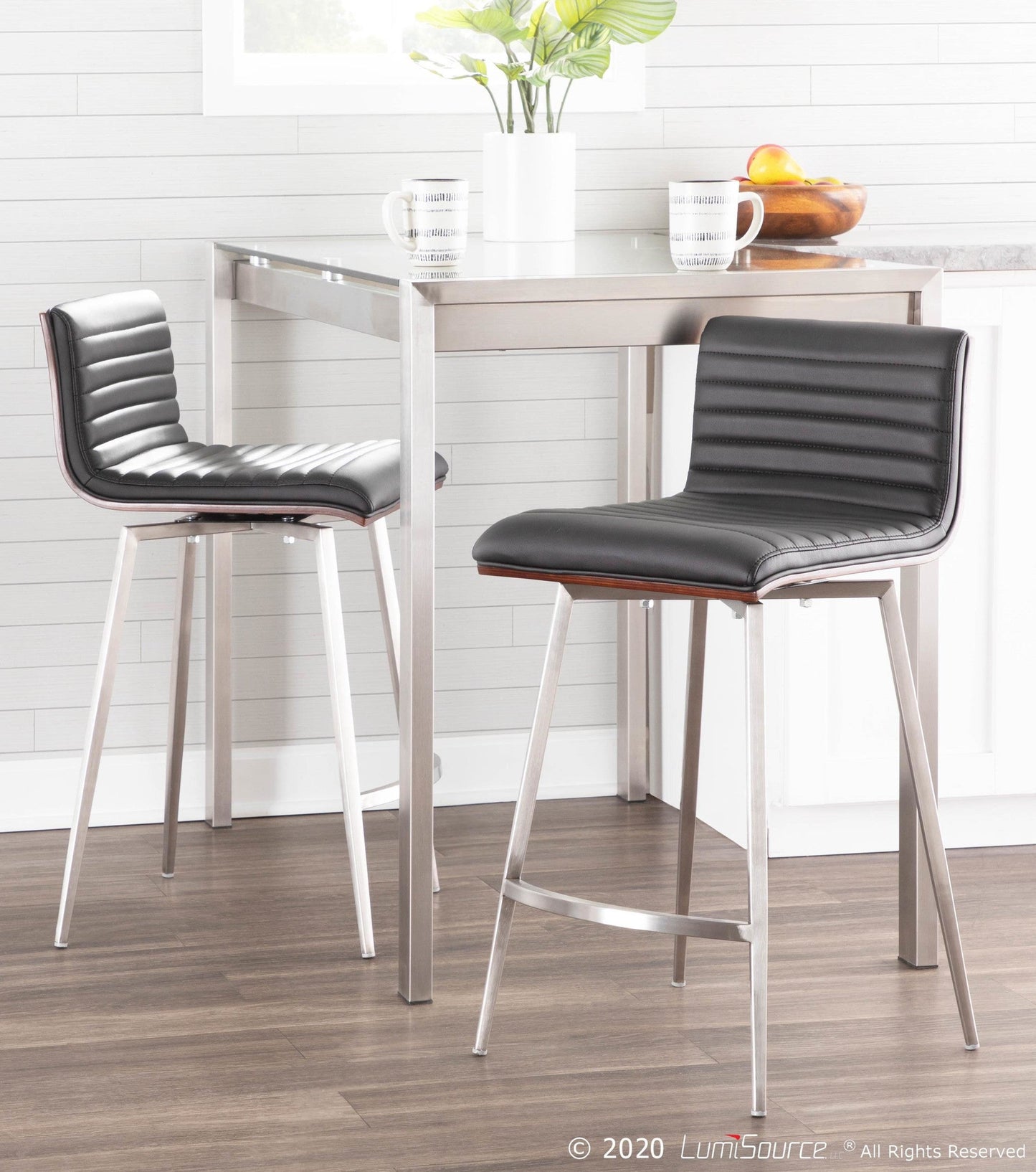 Majestic Office Furniture 26" Fixed-Height Counter Stool - Set of 2