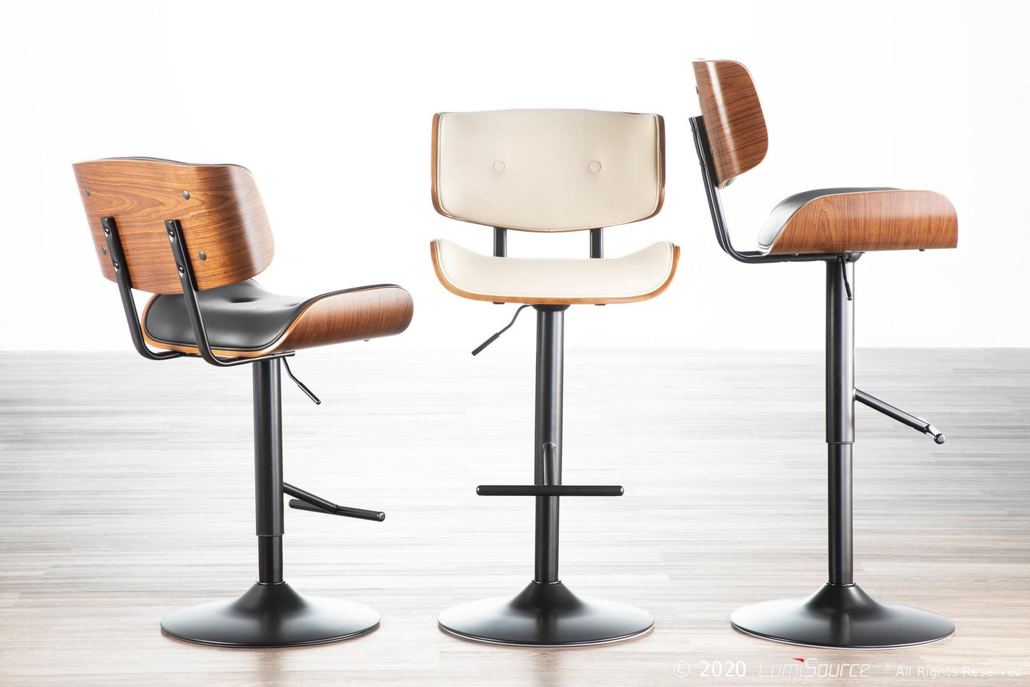 Majestic Office Furniture Adjustable Barstool - Set of 2