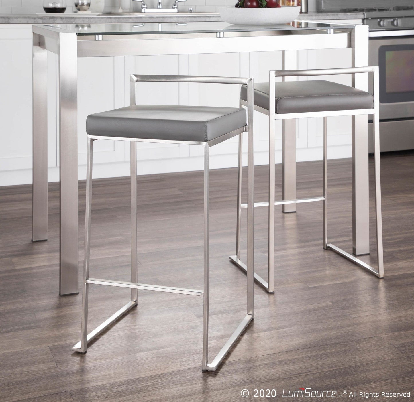 Majestic Office Furniture Stacker 26" Fixed-Height Counter Stool - Set Of 3