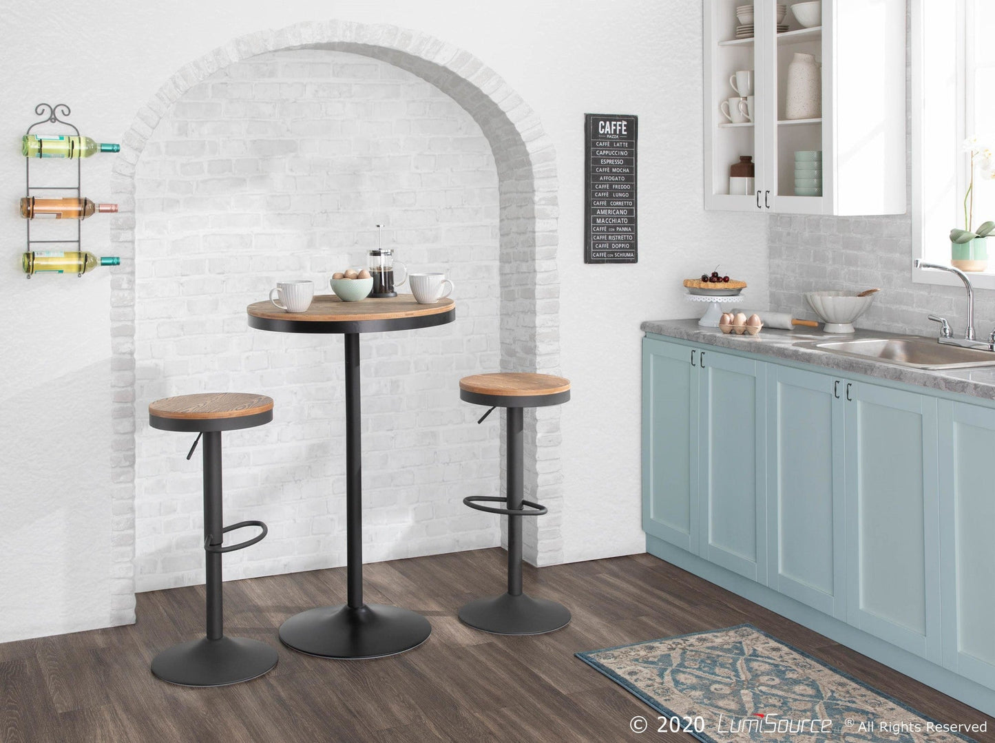 Majestic Office Furniture Adjustable Barstool - Set of 2