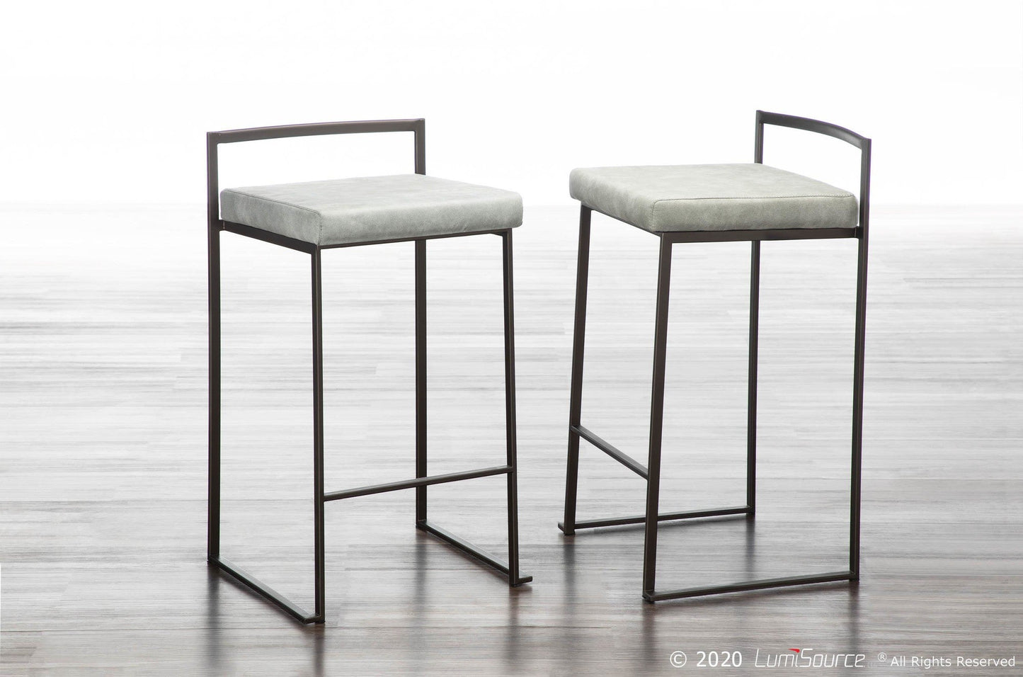 Majestic Office Furniture Stacker 26" Fixed-Height Counter Stool - Set Of 3
