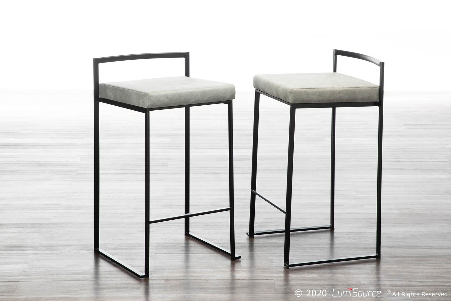 Majestic Office Furniture Stacker 26" Fixed-Height Counter Stool - Set of 2