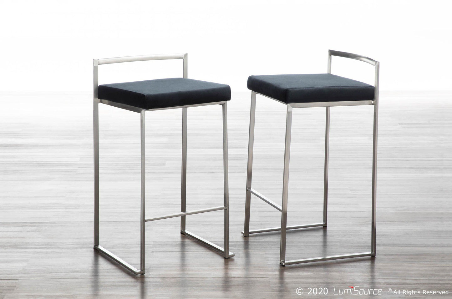 Majestic Office Furniture Stacker 26" Fixed-Height Counter Stool - Set Of 3