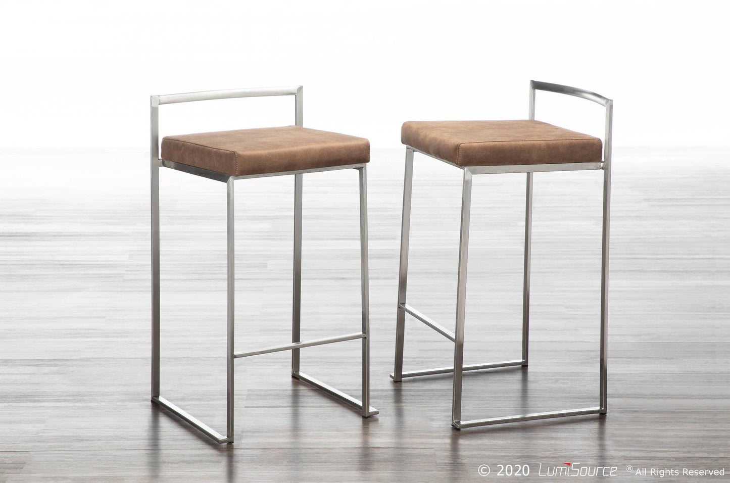 Majestic Office Furniture Stacker 26" Fixed-Height Counter Stool - Set Of 3