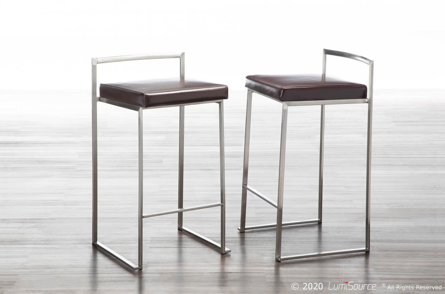 Majestic Office Furniture Stacker 26" Fixed-Height Counter Stool - Set Of 3