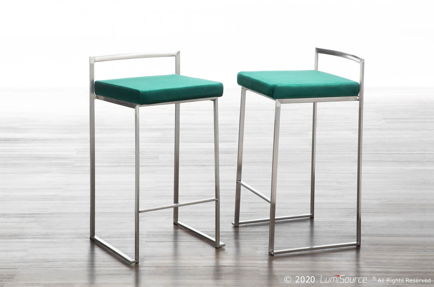 Majestic Office Furniture Stacker 26" Fixed-Height Counter Stool - Set Of 3