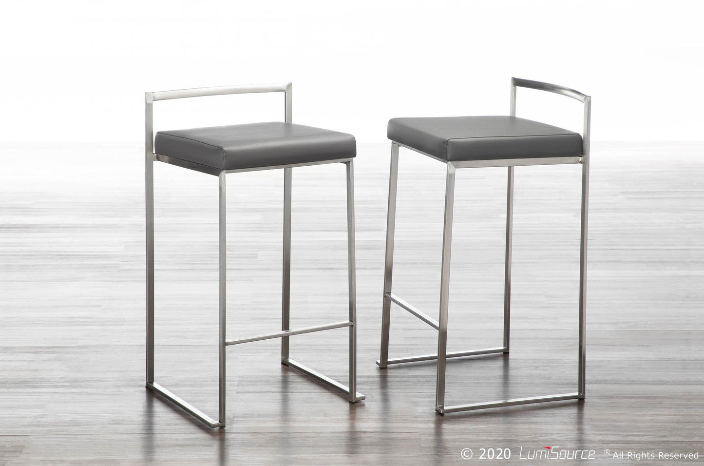 Majestic Office Furniture Stacker 26" Fixed-Height Counter Stool - Set Of 3