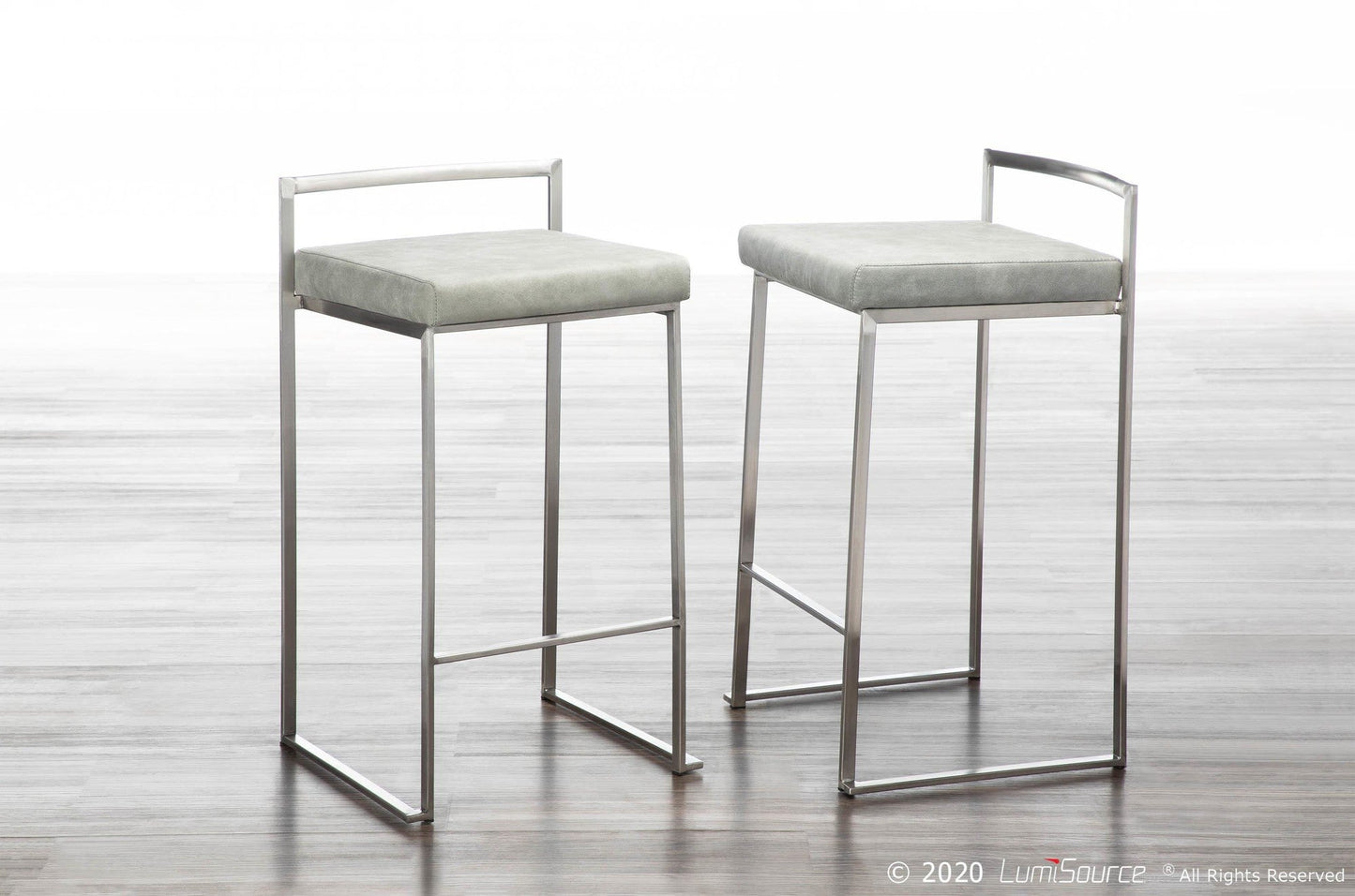 Majestic Office Furniture Stacker 26" Fixed-Height Counter Stool - Set Of 3