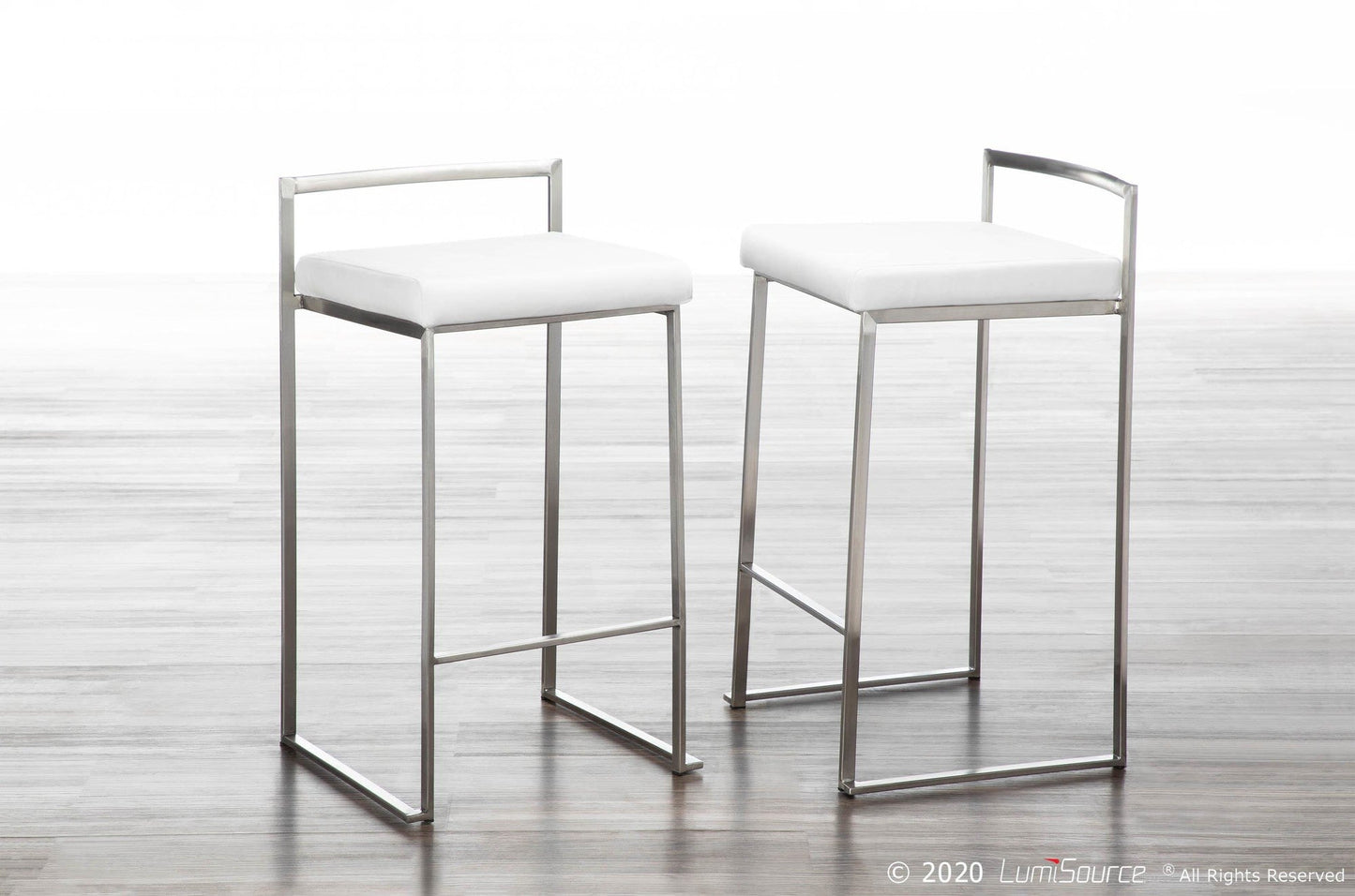 Majestic Office Furniture Stacker 26" Fixed-Height Counter Stool - Set Of 3