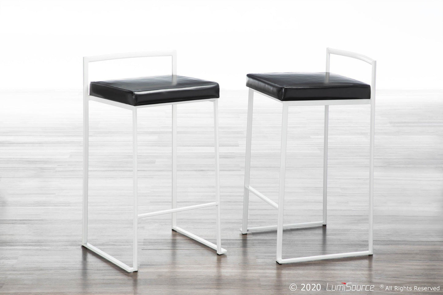 Majestic Office Furniture Stacker 26" Fixed-Height Counter Stool - Set of 2