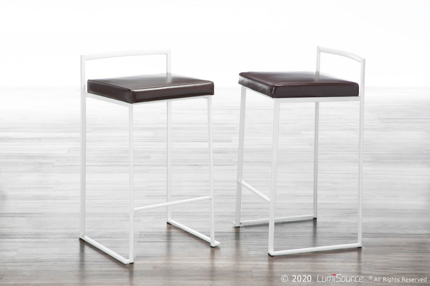 Majestic Office Furniture Stacker 26" Fixed-Height Counter Stool - Set of 2