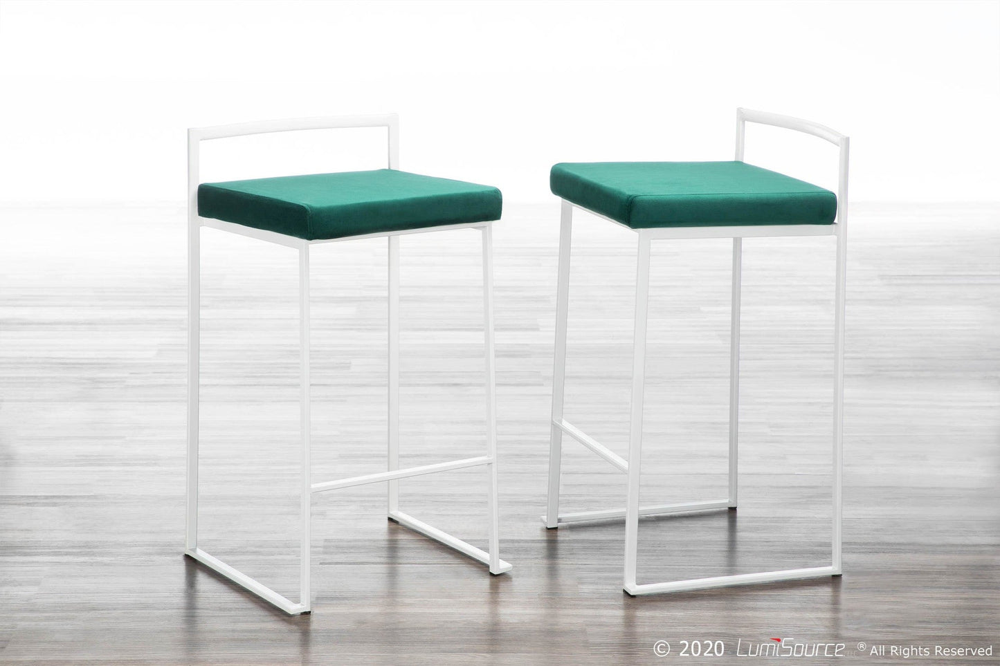 Majestic Office Furniture Stacker 26" Fixed-Height Counter Stool - Set Of 3