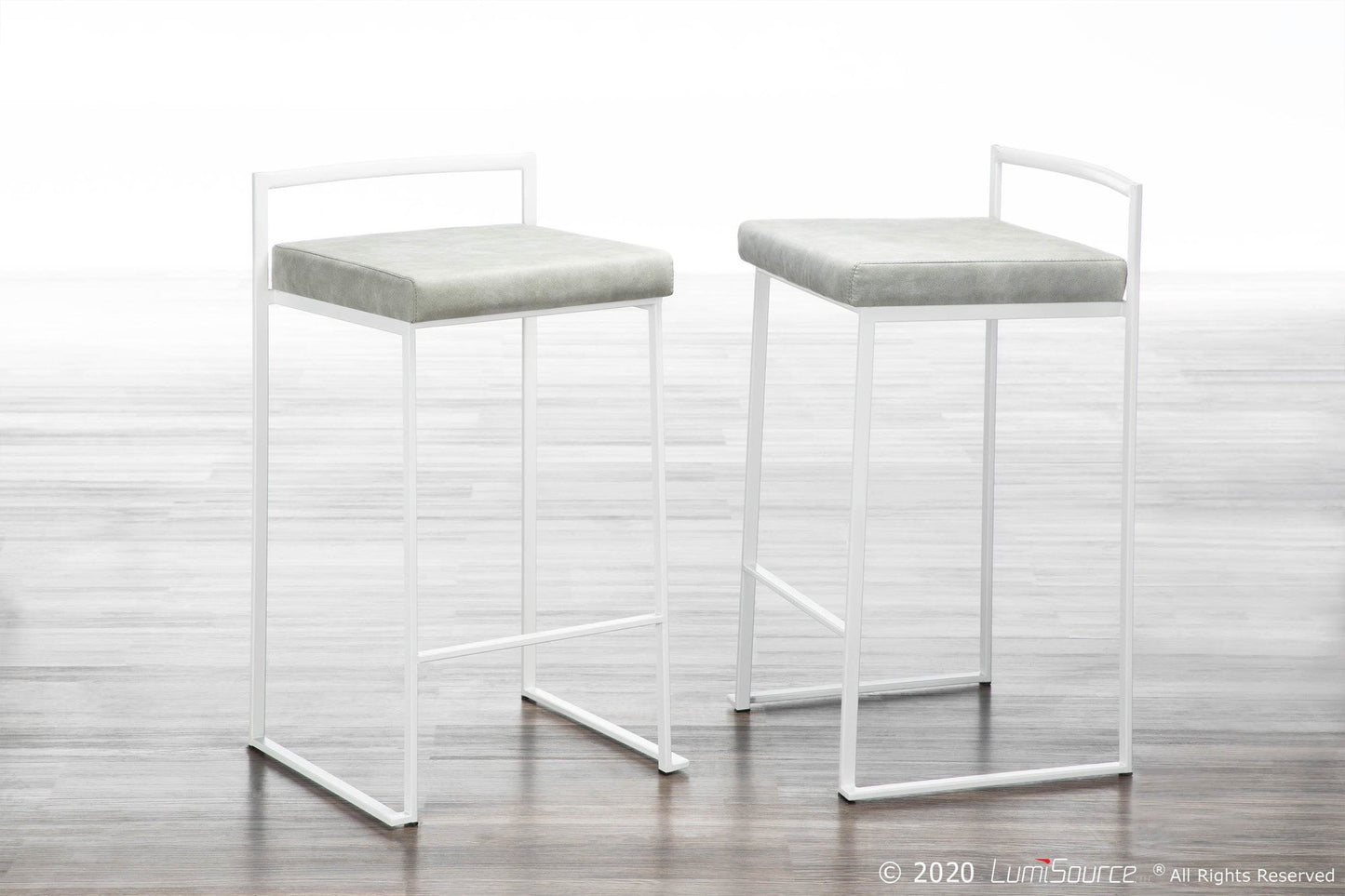 Majestic Office Furniture Stacker 26" Fixed-Height Counter Stool - Set Of 3