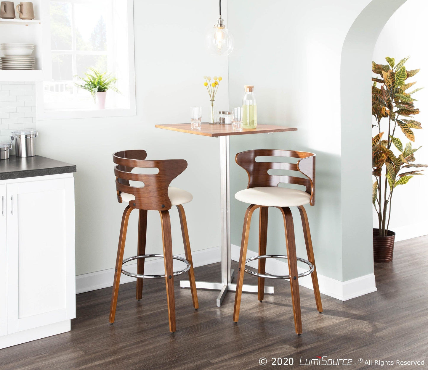 Majestic Office Furniture 30" Fixed-Height Barstool - Set of 2