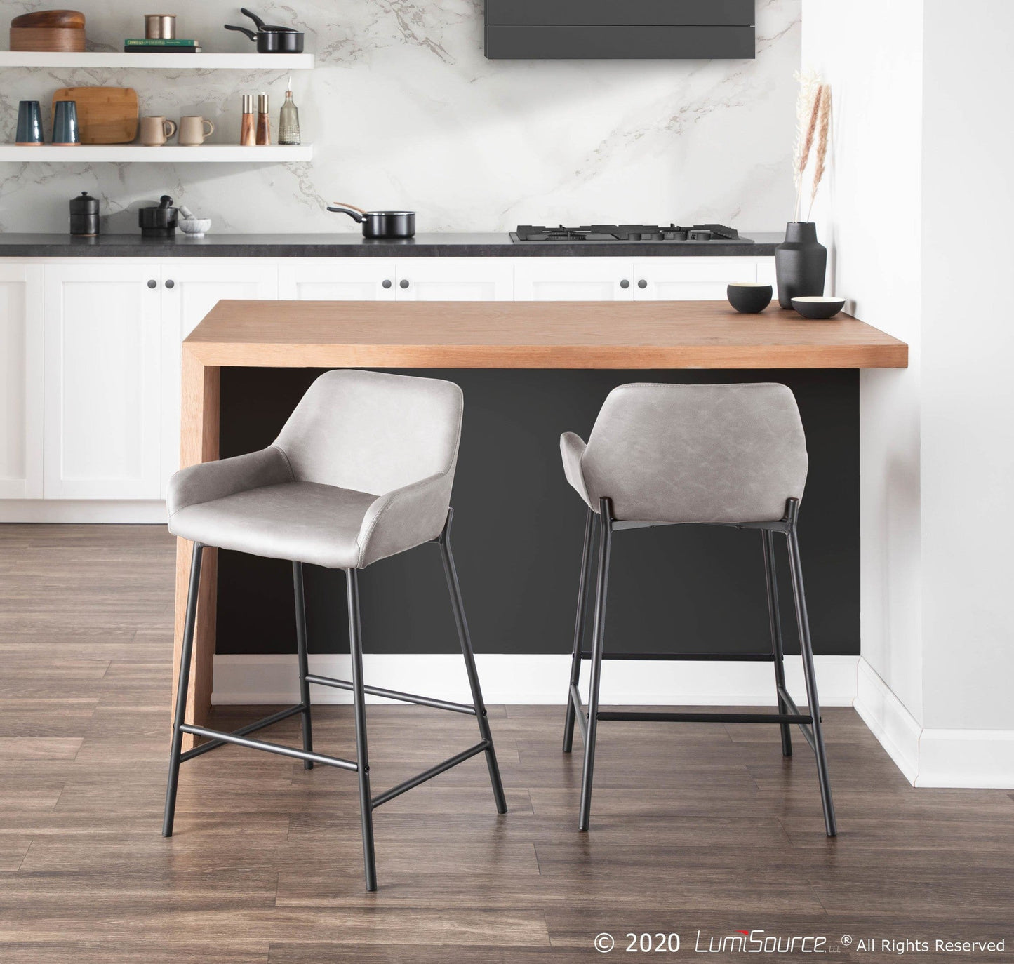 Majestic Office Furniture 24" Fixed-Height Counter Stool - Set of 2