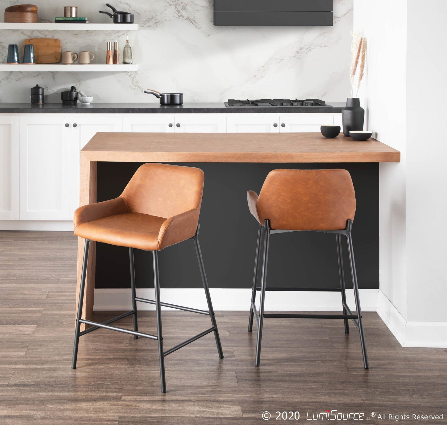 Majestic Office Furniture 24" Fixed-Height Counter Stool - Set of 2