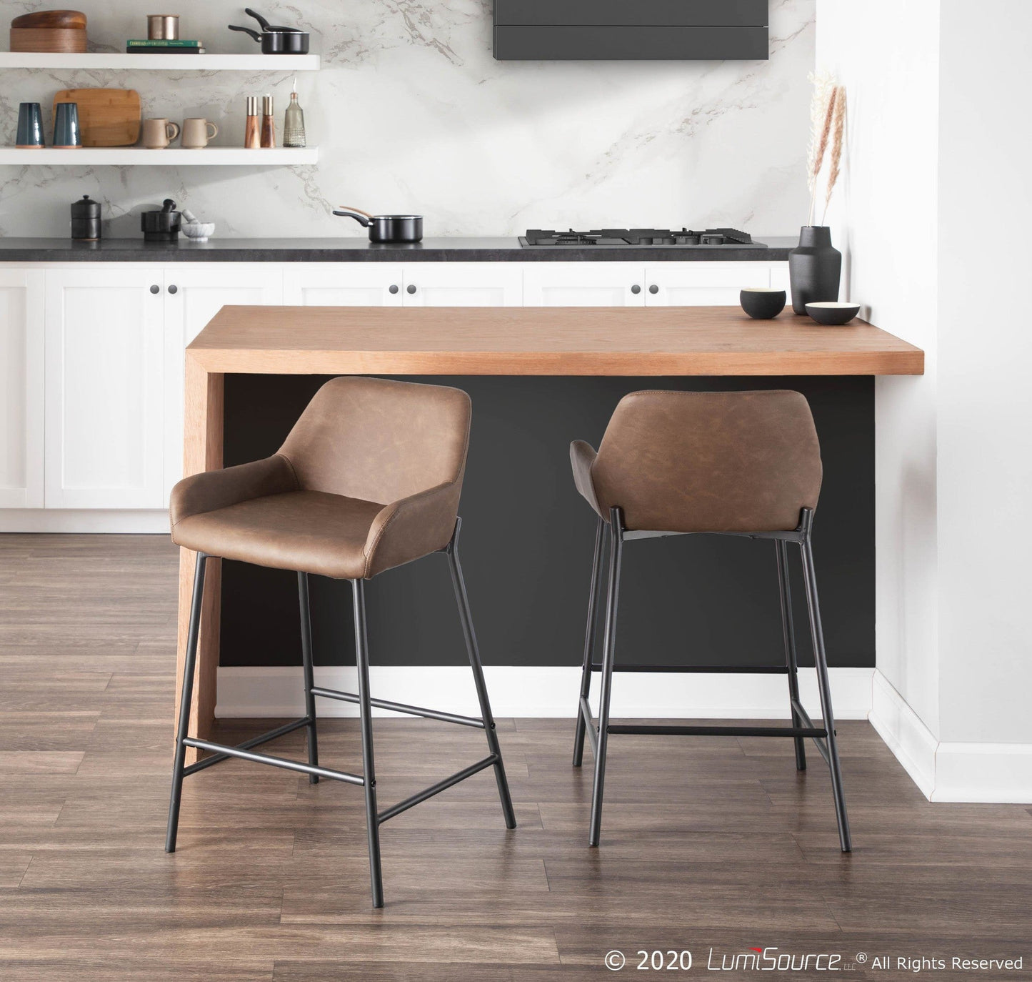 Majestic Office Furniture 24" Fixed-Height Counter Stool - Set of 2