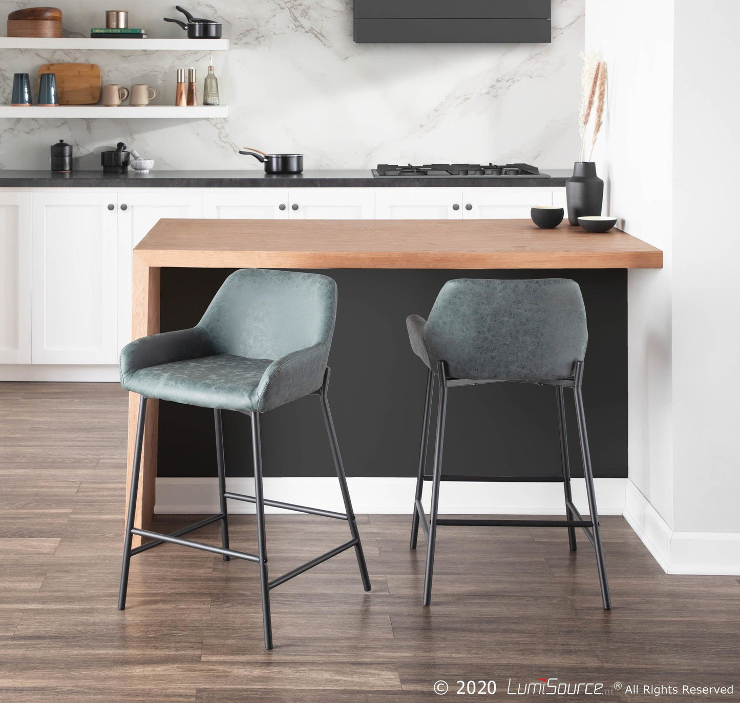 Majestic Office Furniture 24" Fixed-Height Counter Stool - Set of 2