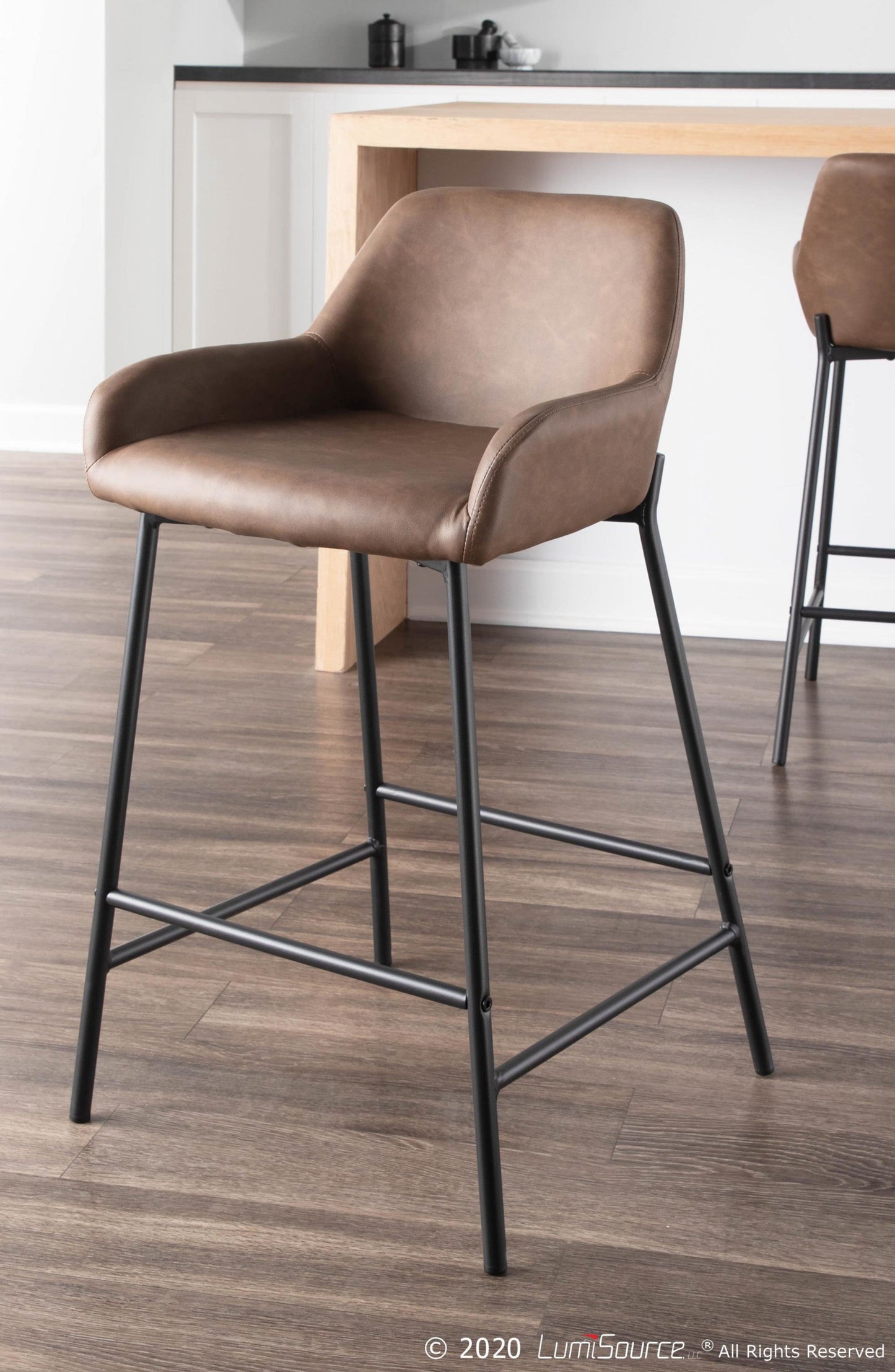 Majestic Office Furniture 24" Fixed-Height Counter Stool - Set of 2