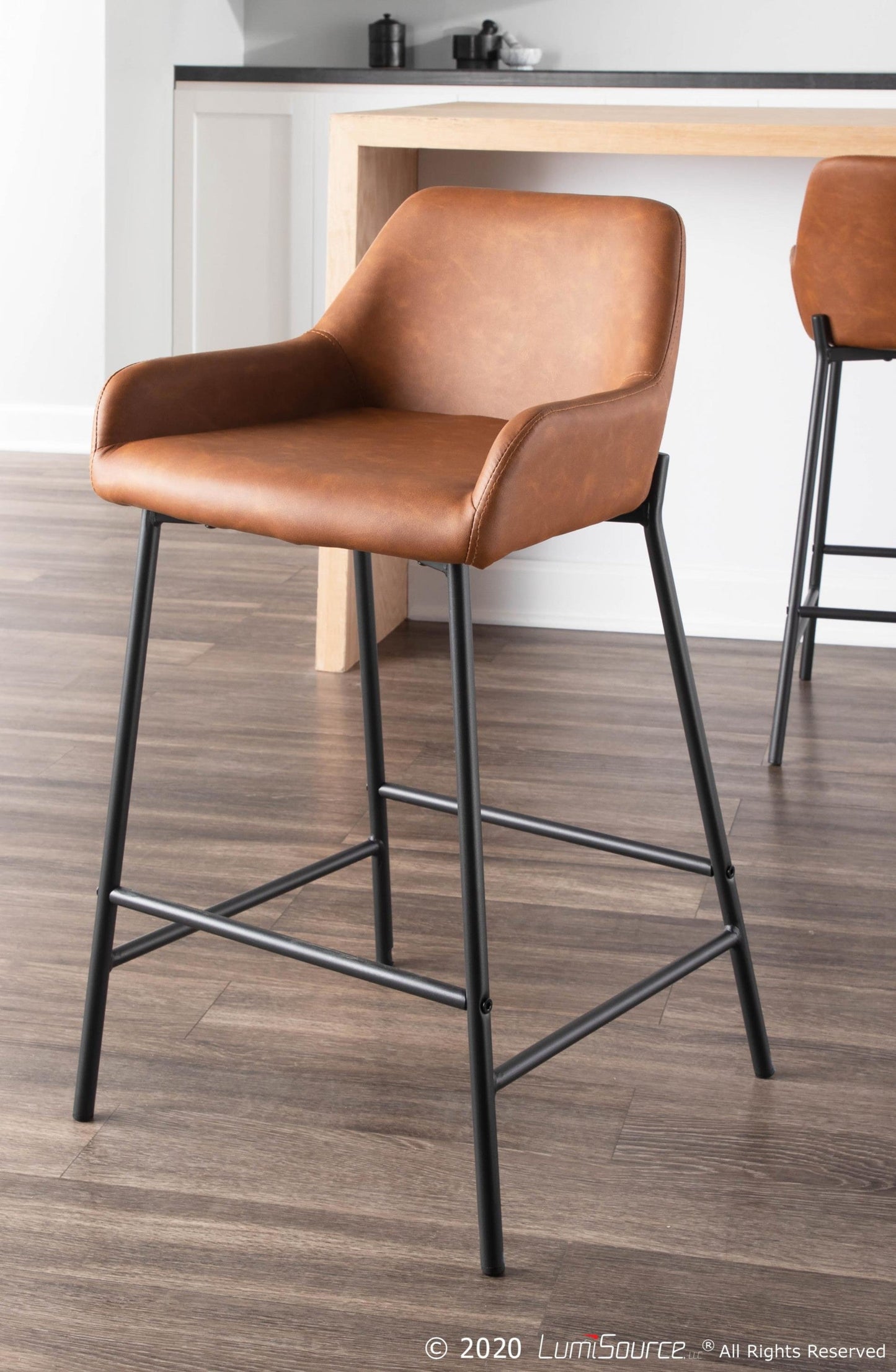 Majestic Office Furniture 24" Fixed-Height Counter Stool - Set of 2