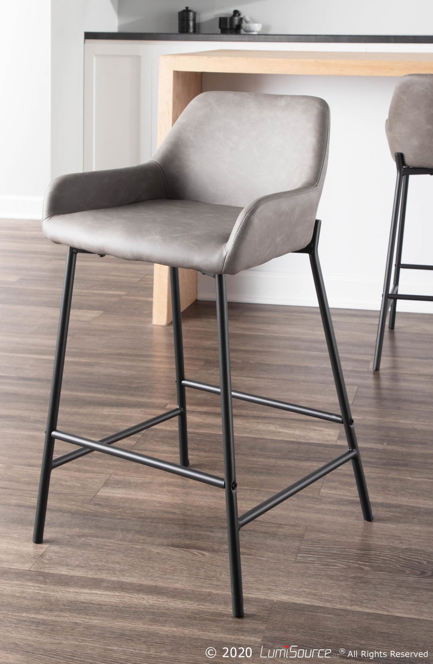 Majestic Office Furniture 24" Fixed-Height Counter Stool - Set of 2