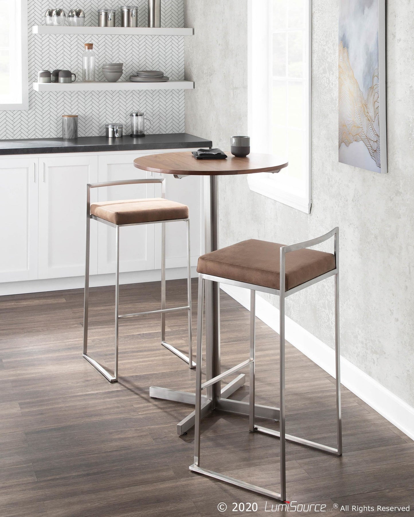 Majestic Office Furniture Stacker 30" Fixed-Height Barstool - Set Of 3