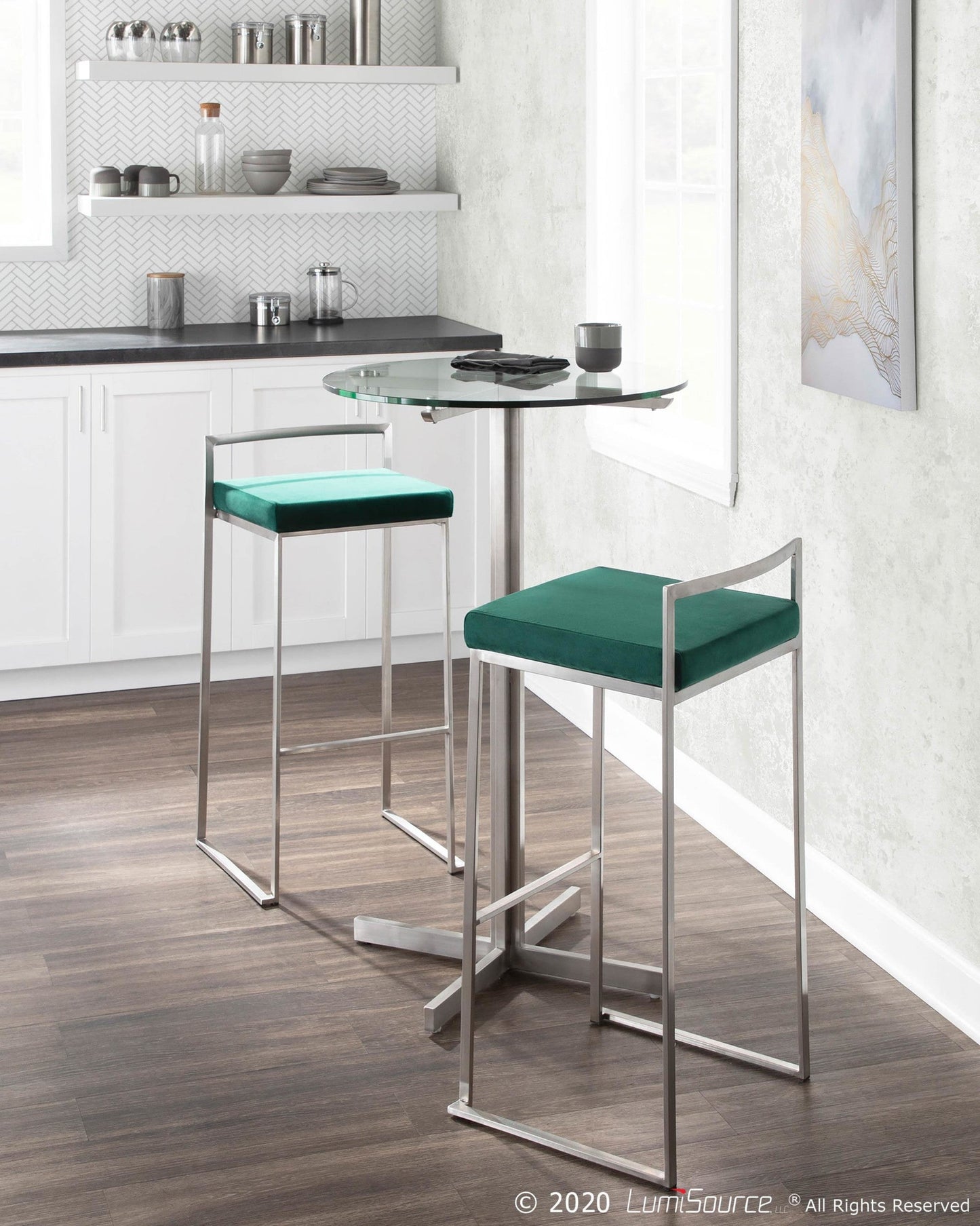 Majestic Office Furniture Stacker 30" Fixed-Height Barstool - Set Of 3