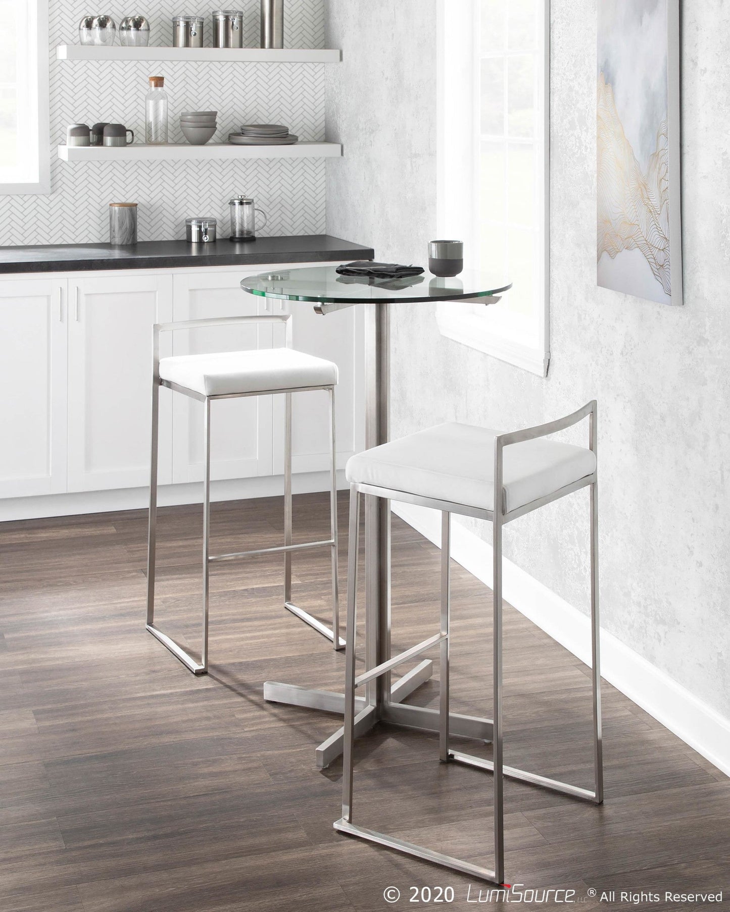 Majestic Office Furniture Stacker 30" Fixed-Height Barstool - Set Of 3