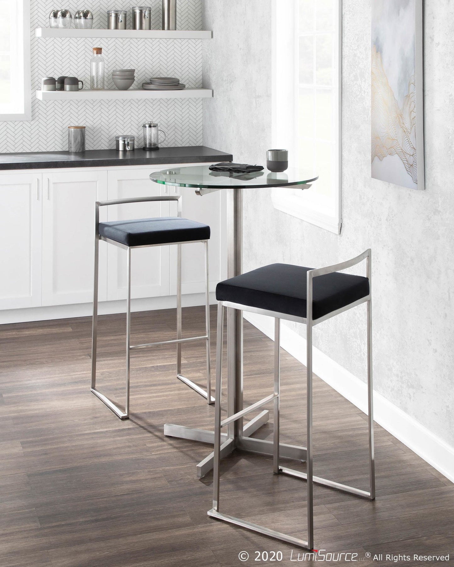 Majestic Office Furniture Stacker 30" Fixed-Height Barstool - Set Of 3