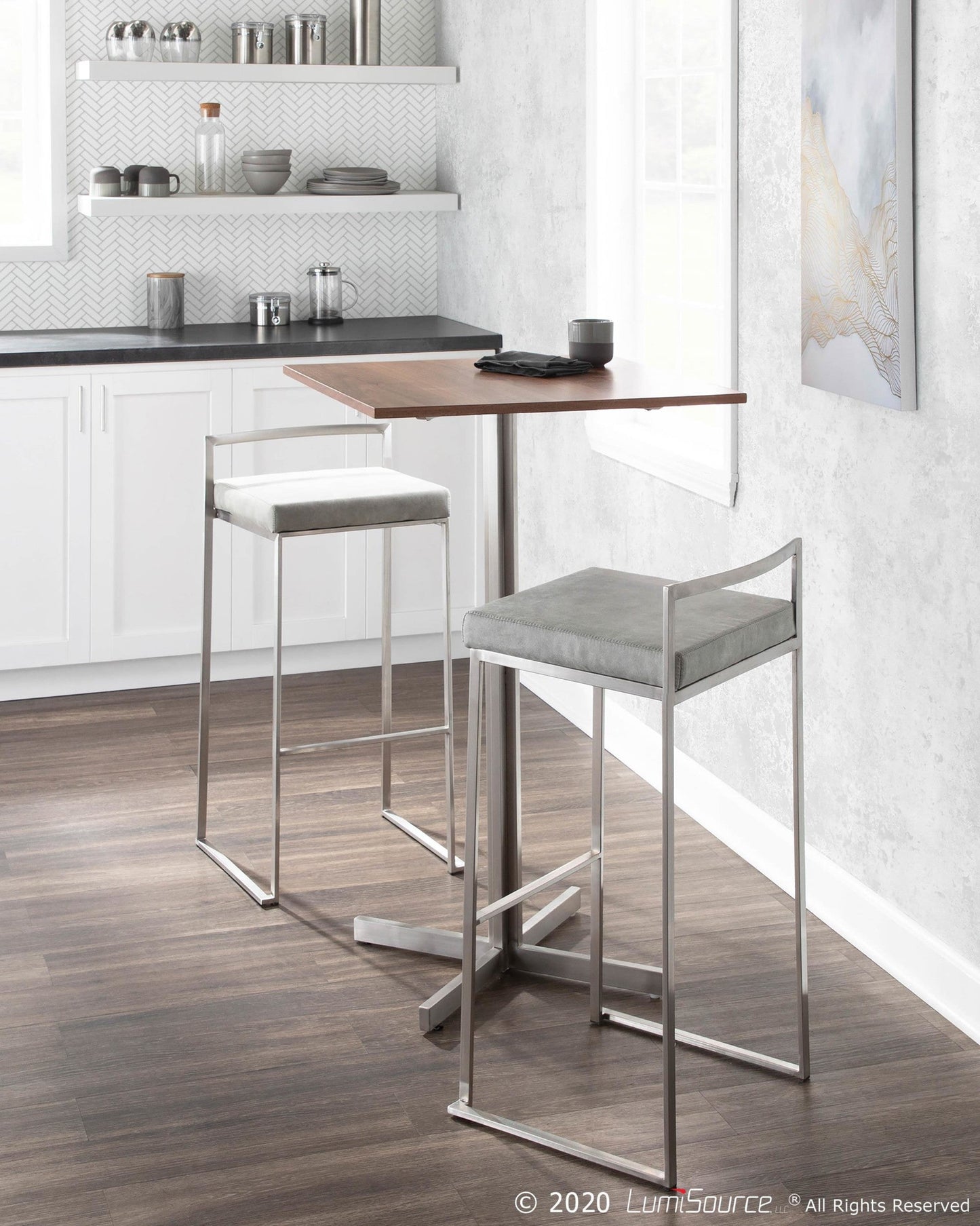 Majestic Office Furniture Stacker 30" Fixed-Height Barstool - Set Of 3